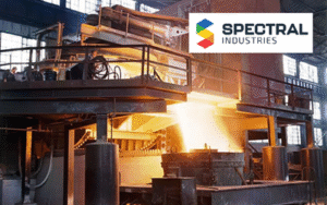 production manufacturing facility with Spectral Industries logo