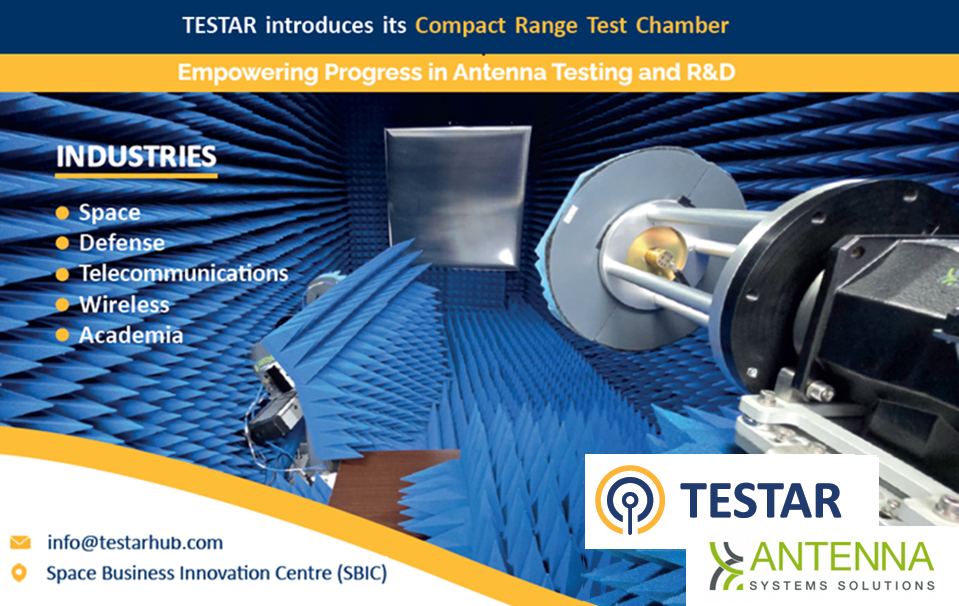 interior of anechoic chamber with Testar and ASYSOL logos